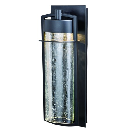Vaxcel Logan 1 Light LED Bronze Cylinder Outdoor Wall Lantern Clear Glass T0425